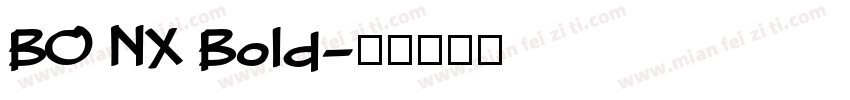 BO NX Bold字体转换